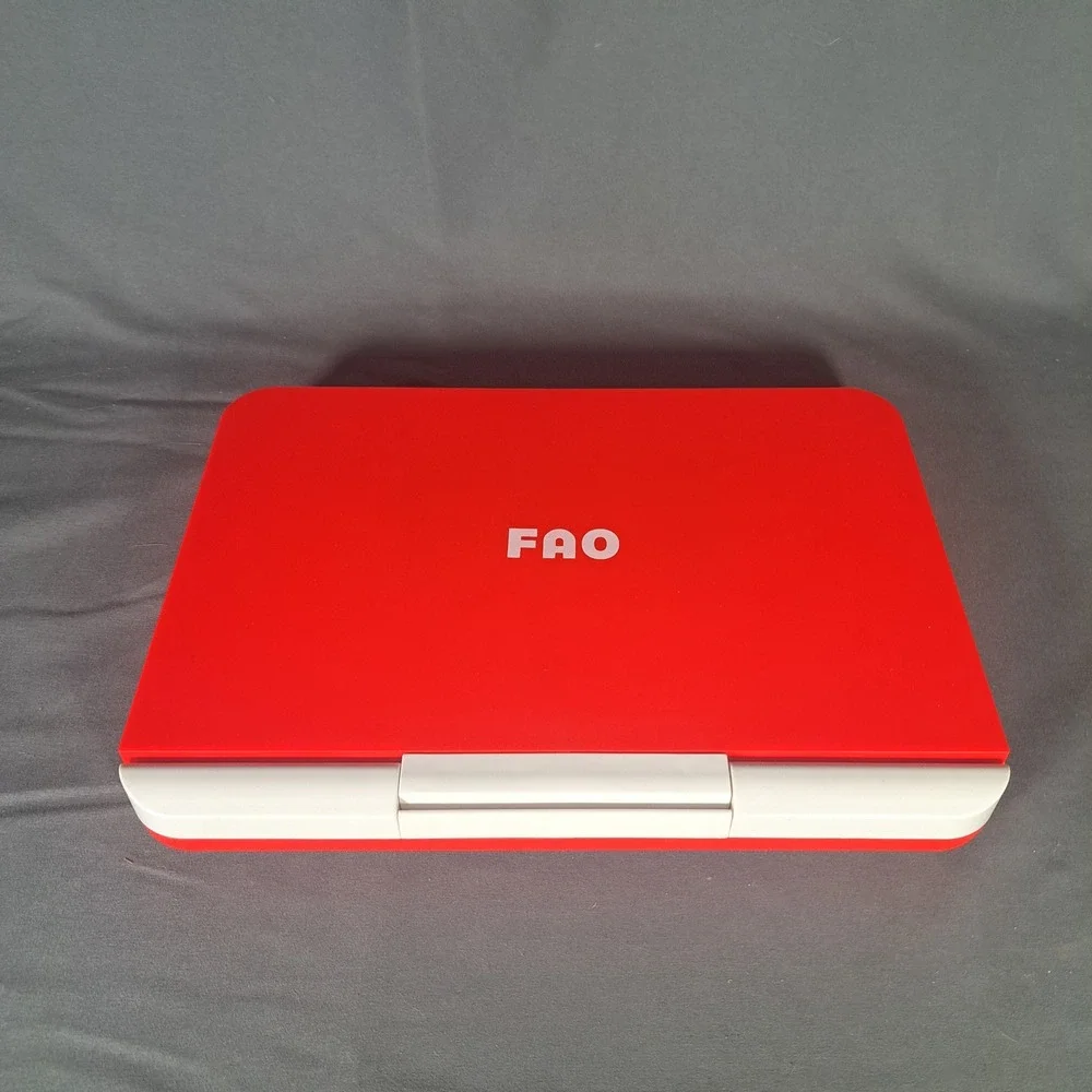 FAO Schwarz Kids‎ Toy Laptop Red White Learning Computer 1016630 Educational Fun